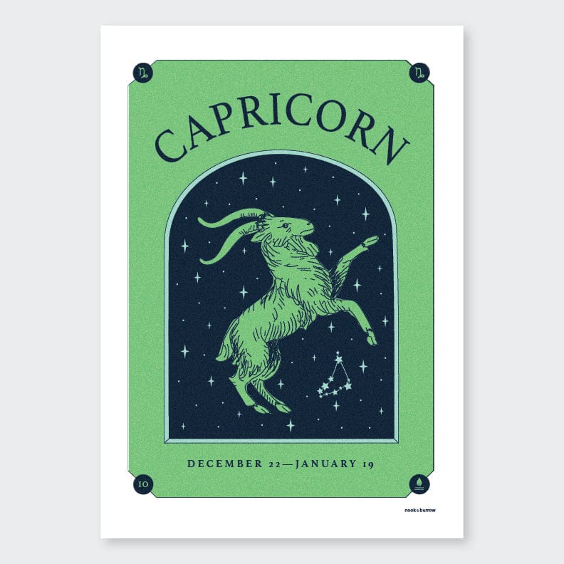 Nook & Burrow poster Capricorn | A4 print