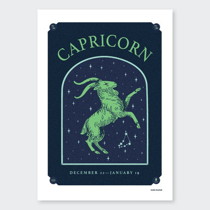 Nook & Burrow poster Capricorn | A4 print