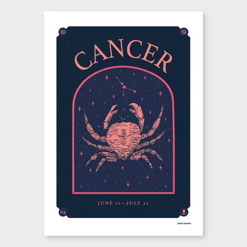 Nook & Burrow poster Dark Cancer | A4 print