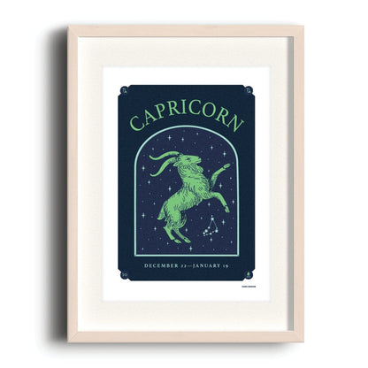 Nook & Burrow poster Dark Capricorn | A4 print