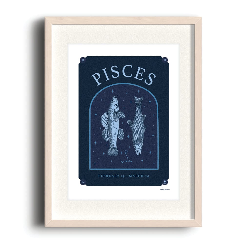 Nook & Burrow poster Dark Pisces | A4 print