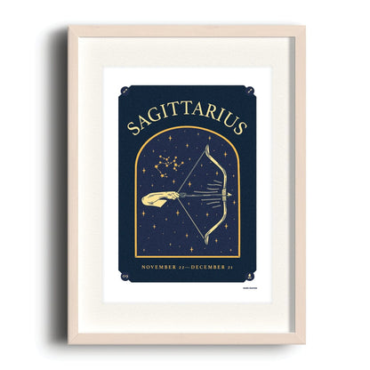 Nook & Burrow poster Dark Sagittarius | A4 print