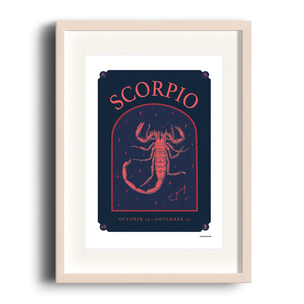 Nook & Burrow poster Dark Scorpio | A4 print