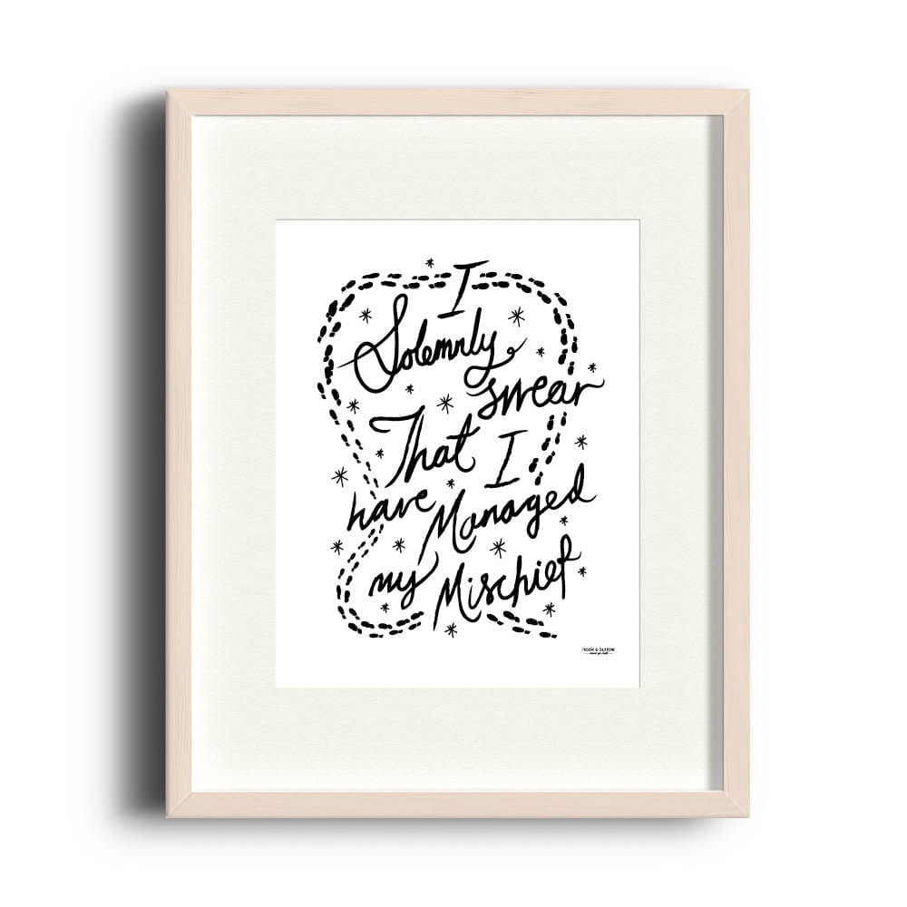 I Solemnly Swear | 8 x 10 print - Nook & Burrow