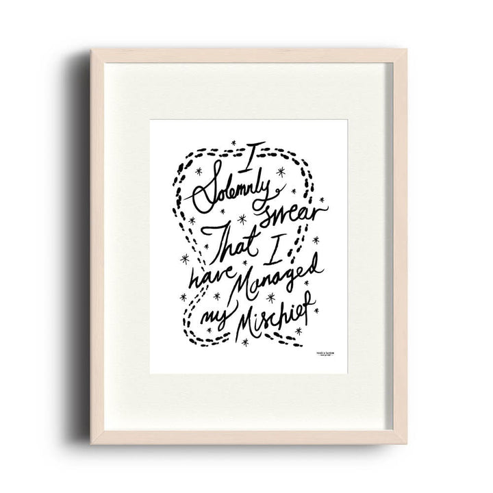 I Solemnly Swear | 8 x 10 print - Nook & Burrow