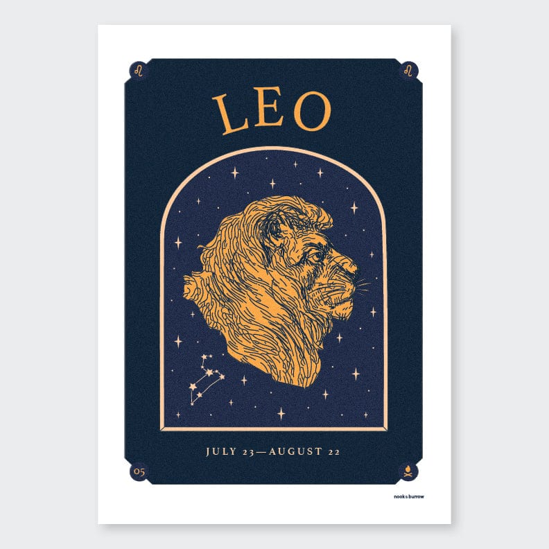Nook & Burrow poster Leo | A4 print