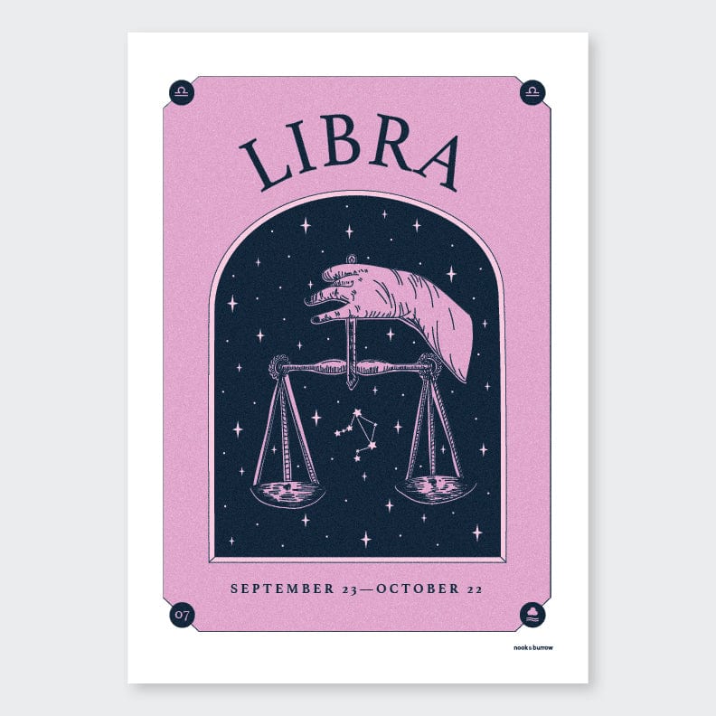 Nook & Burrow poster Libra | A4 print