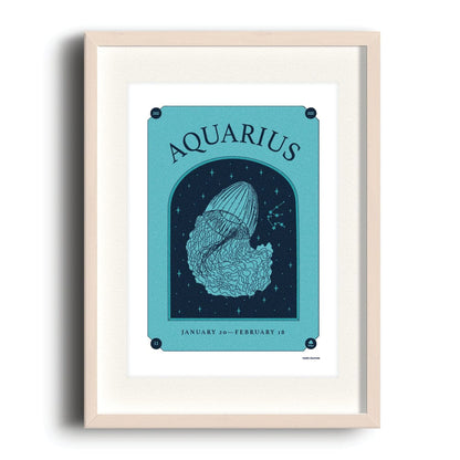 Nook & Burrow poster Light Aquarius | A4 print