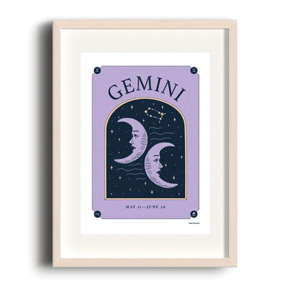 Nook & Burrow poster Light Gemini | A4 print