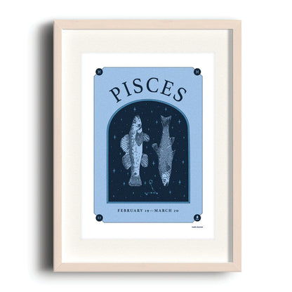 Nook & Burrow poster Light Pisces | A4 print