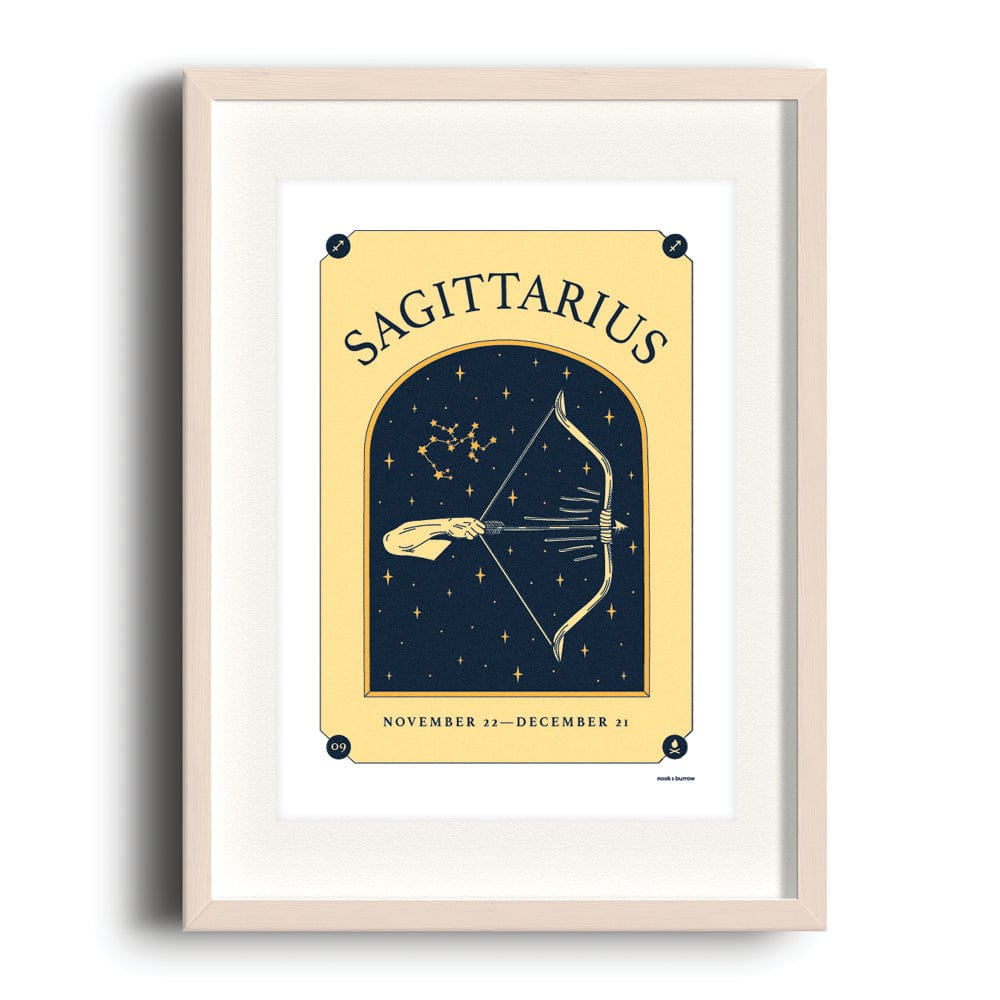 Nook & Burrow poster Light Sagittarius | A4 print