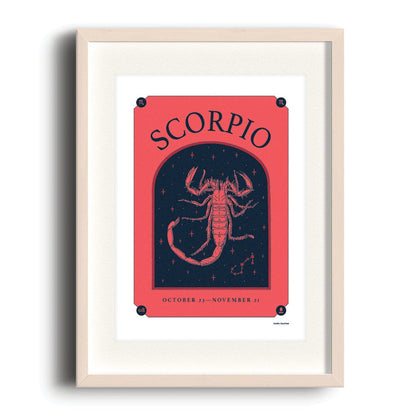 Nook & Burrow poster Light Scorpio | A4 print