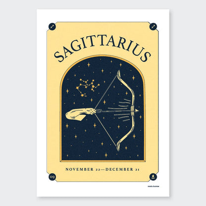 Nook & Burrow poster Sagittarius | A4 print