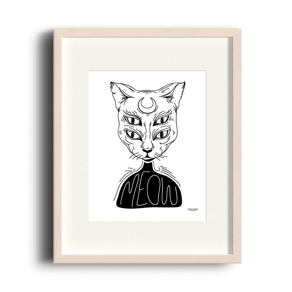 Scaredy Cat | 8 x 10 print - Nook & Burrow