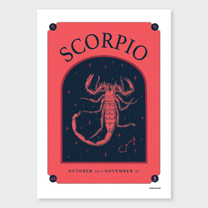 Nook & Burrow poster Scorpio | A4 print