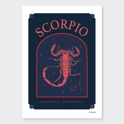 Nook & Burrow poster Scorpio | A4 print