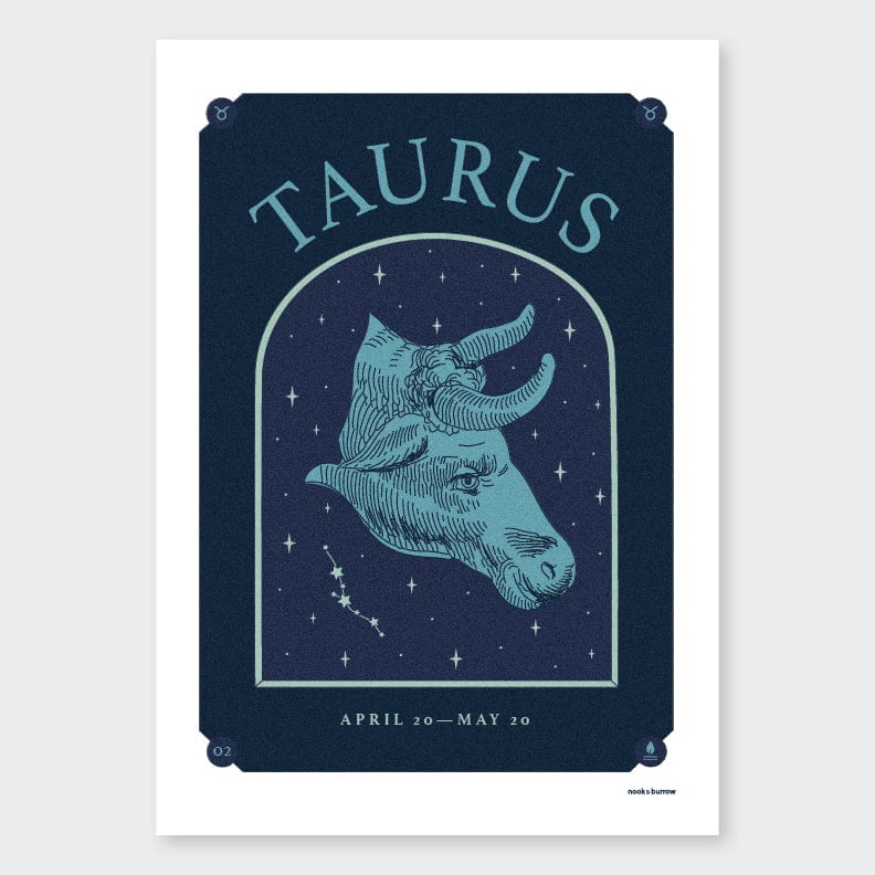 Nook & Burrow poster Taurus | A4 print