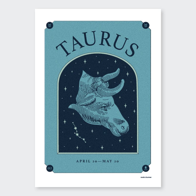 Nook & Burrow poster Taurus | A4 print