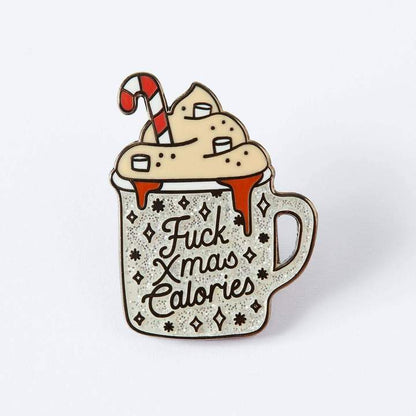 Fuck Christmas Calories | enamel pin - Nook & Burrow
