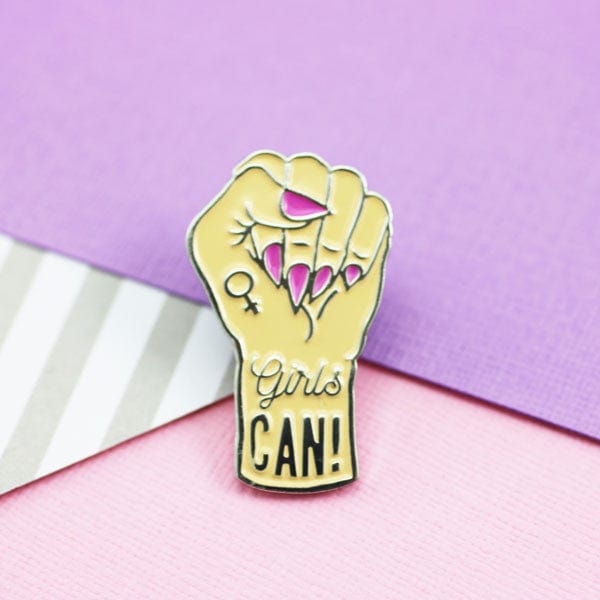 Girls Can | enamel pin - Nook & Burrow