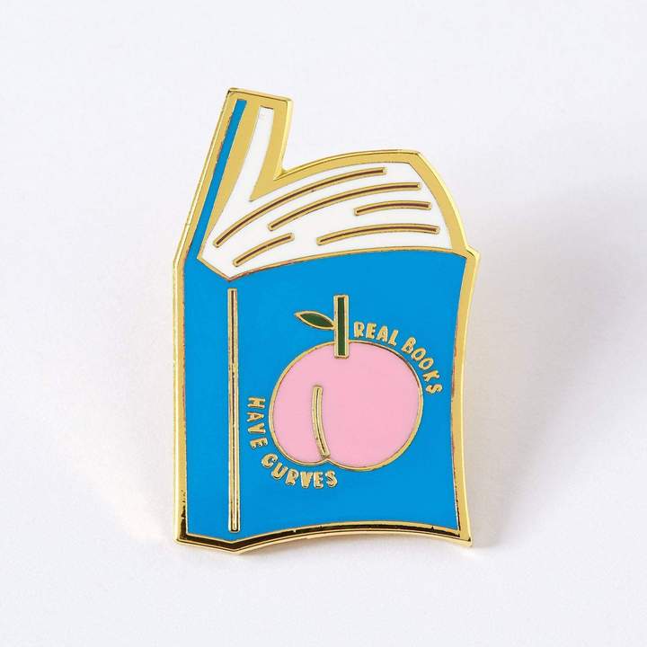 Real Books Have Curves | enamel pin - Nook & Burrow
