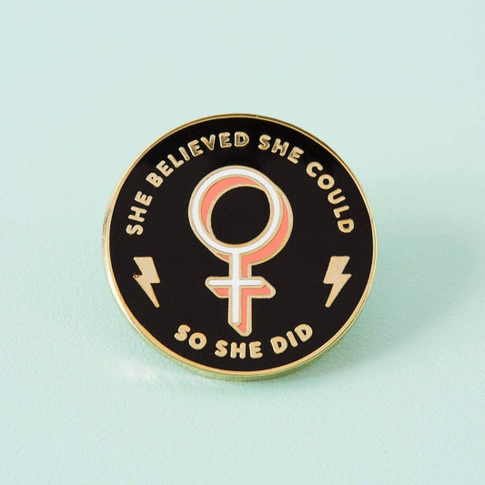 Punky Pins pin She Believed She Could So She Did | enamel pin