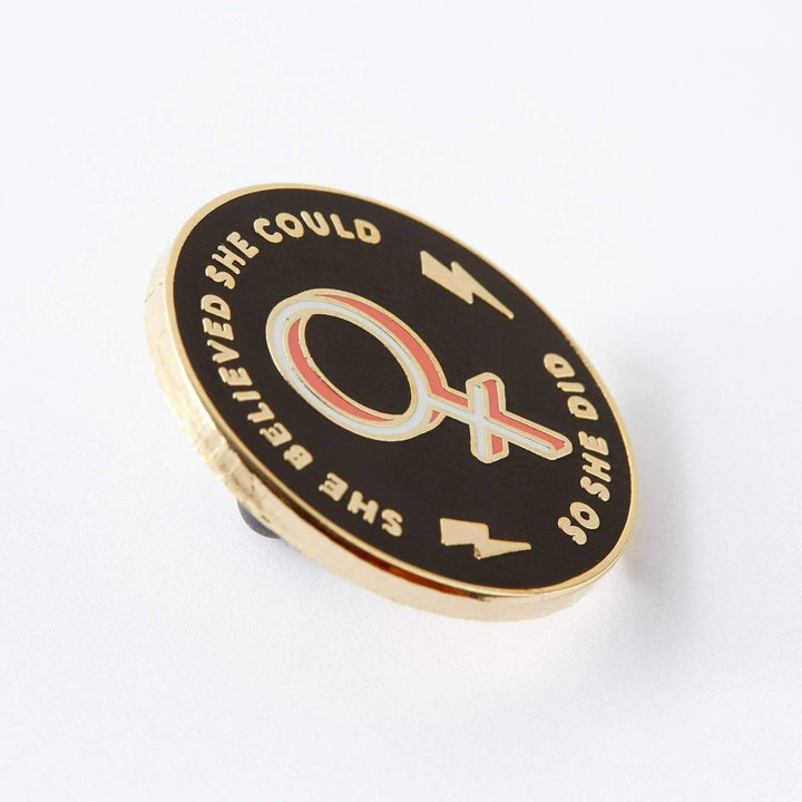 Punky Pins pin She Believed She Could So She Did | enamel pin