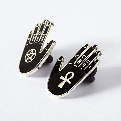 Yes & No Hand | enamel pin set - Nook & Burrow